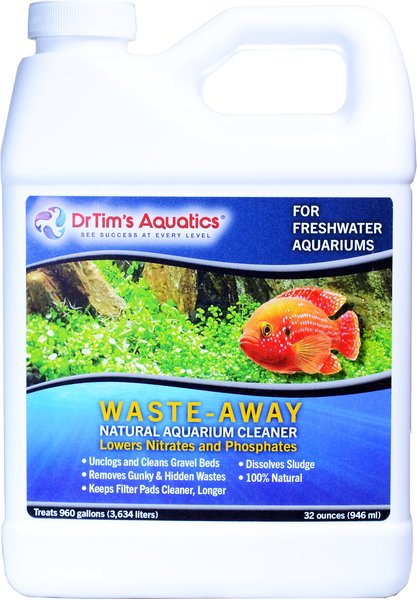 Dr. Tim's Aquatics Waste-Away Natural Aquarium Cleaner for Freshwater Aquariums, 32-oz bottle slide 1 of 2