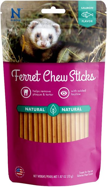 N-Bone Salmon Flavor Chew Stick Ferret Treats, 1.87-oz bag slide 1 of 5
