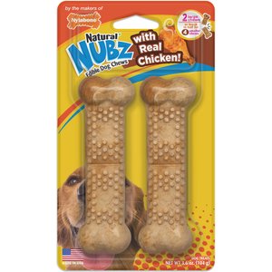 Nylabone Edibles Natural Nubz Chicken Flavor Dog Chew, Large, 2 count