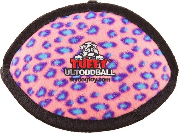 Tuffy's Ultimate Odd Ball Plush Dog Toy, Pink Leopard slide 1 of 10