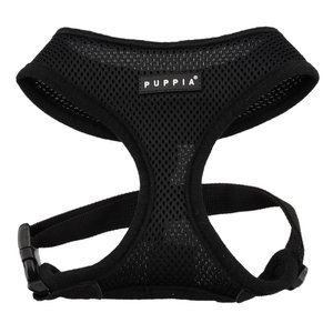 Puppia Polyester Back Clip Dog Harness, Black, X-Large: 22 to 32-in chest