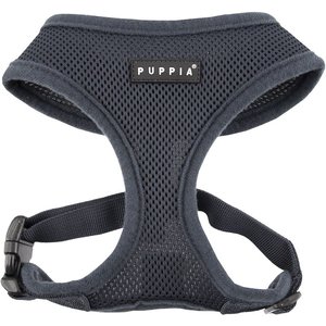 Puppia Polyester Back Clip Dog Harness, Grey, Small: 12 to 18-in chest