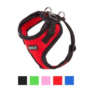 Puppia RiteFit Polyester Back Clip Dog Harness, Red, Medium: 15.4 to 21.3-in chest