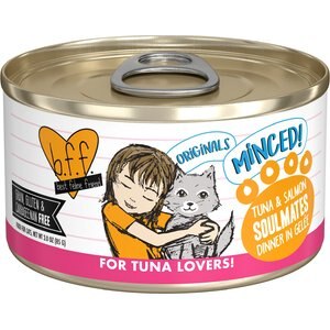 BFF Tuna & Salmon Soulmates Dinner in Gelee Canned Cat Food, 3-oz, case of 24