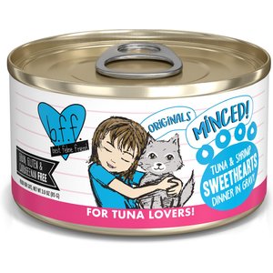 BFF Tuna & Shrimp Sweethearts Dinner in Gravy Canned Cat Food, 3-oz, case of 24