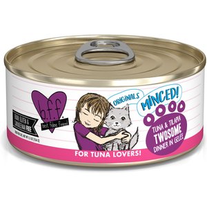 BFF Tuna & Tilapia Twosome Dinner in Gelee Canned Cat Food, 5.5-oz, case of 24