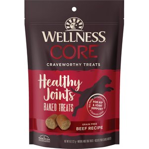 Wellness CORE Healthy Joints Beef Grain-Free Crunchy Dog Treats, 8-oz bag