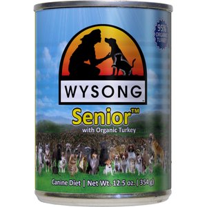Wysong Senior with Organic Turkey Canned Dog Food, 12.9-oz, case of 12