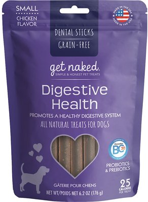 Get Naked Digestive Health Grain-Free Dental Stick Dog Treats, slide 1 of 1