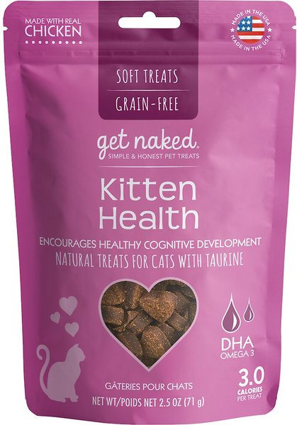 Get Naked Kitten Health Grain-Free Soft Cat Treats, 2.5-oz bag slide 1 of 5
