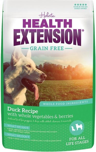 Health Extension Grain-Free Duck Recipe Dry Dog Food, 1-lb bag slide 1 of 9