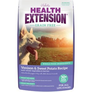 Health Extension Grain-Free Venison Recipe Dry Dog Food, 4-lb bag