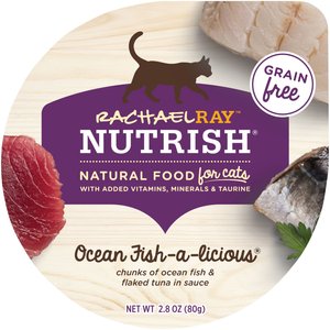 Rachael Ray Nutrish Ocean Fish-A-Licious Natural Grain-Free Wet Cat Food, 2.8 oz, case of 12