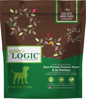 Nature's Logic All-Natural Grain-Free Venison Feast Patties Raw Frozen Dog Food, slide 1 of 1