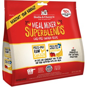 Stella & Chewy's SuperBlends Cage-Free Chicken Recipe Meal Mixers Freeze-Dried Raw Dog Food Topper, 3.25-oz bag