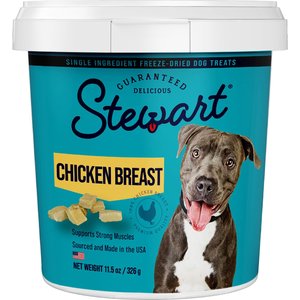 Stewart Pro-Treat Chicken Breast Freeze-Dried Dog Treats, 11.5-oz tub