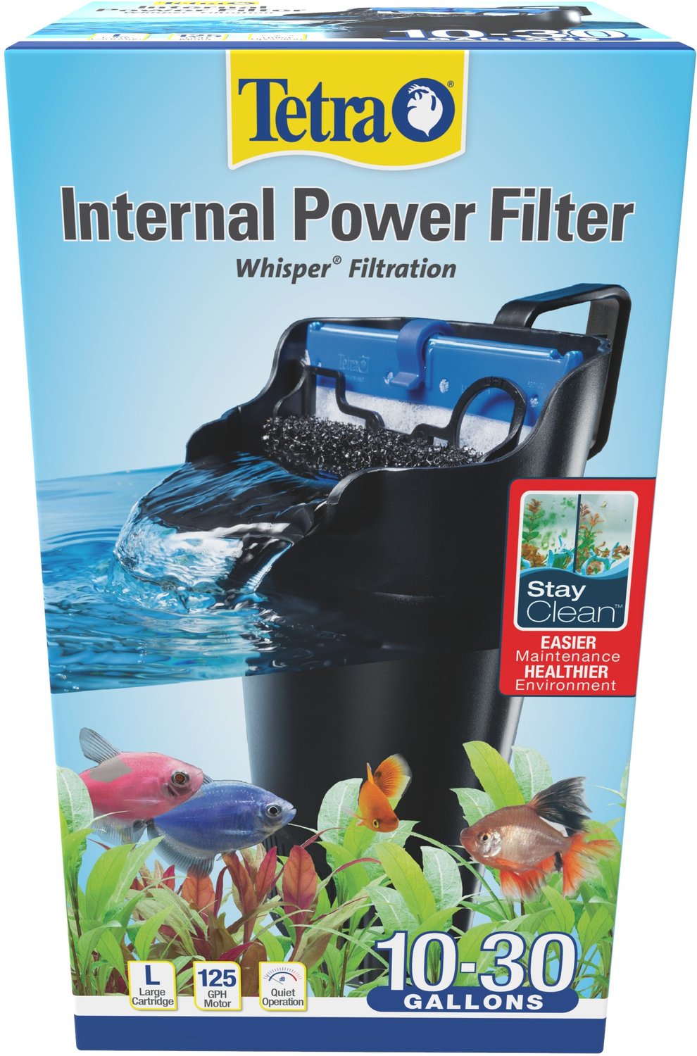 Aquarium Cleaner Tank Water Filter Up To 30 Gallon Power Cascade Pump Fish Tank 
