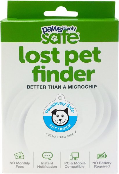 Platinum Pets Pawsitively Safe Pet Finder Tag for Dogs, Blue slide 1 of 9