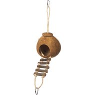 Prevue Pet Products Naturals Coco Hideaway with Ladder Bird Toy, 12-in