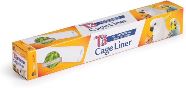 Prevue Pet Products T3 Antimicrobial Protected Paper Bird & Small Animal Cage Liner, 14.5 in x 25 ft slide 1 of 3