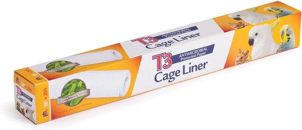 Prevue Pet Products T3 Antimicrobial Protected Paper Bird & Small Animal Cage Liner, 18 in x 25 ft slide 1 of 3