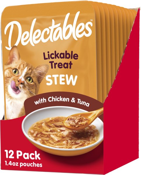 Hartz Delectables Stew Chicken & Tuna Lickable Cat Treat, 1.4-oz, case of 12 slide 1 of 10