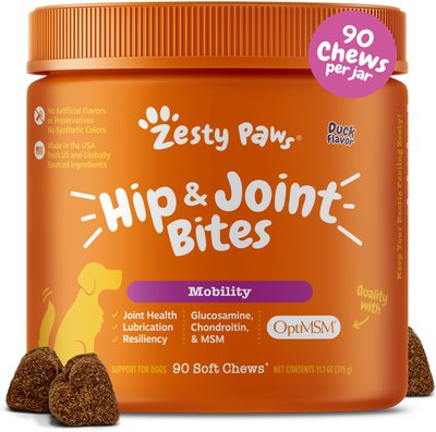 Zesty Paws Mobility Bites Duck Flavored Soft Chews Joint Supplement for Dogs, slide 1 of 1