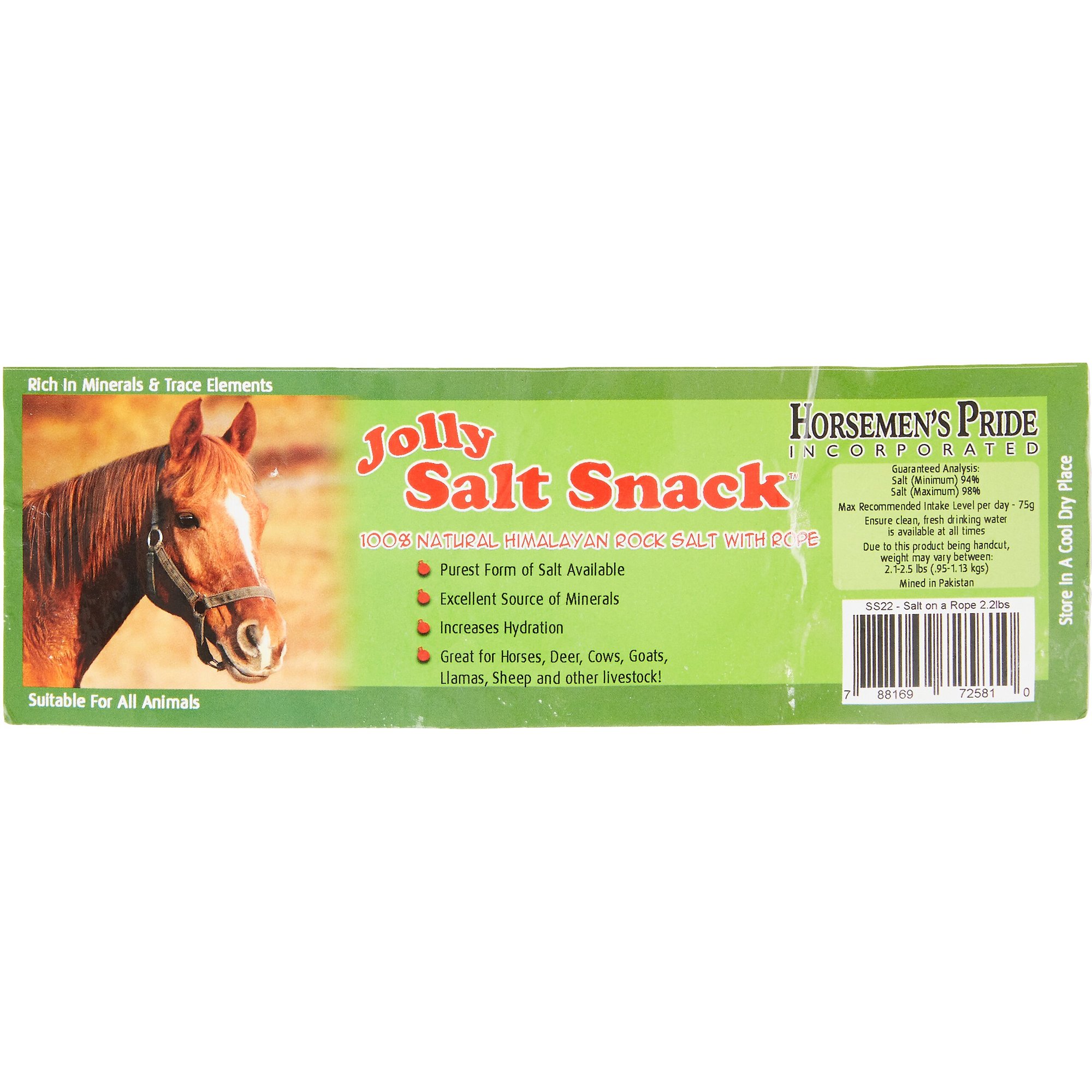 Horsemen's Pride Himalayan Salt Block on Rope for Horses 4.4 Pounds SS44 for sale online 