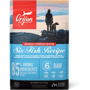 ORIJEN Six Fish Grain-Free Dry Dog Food, 13-lb bag