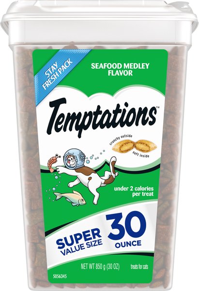 Temptations Seafood Medley Flavor Cat Treats, 30-oz tub slide 1 of 9