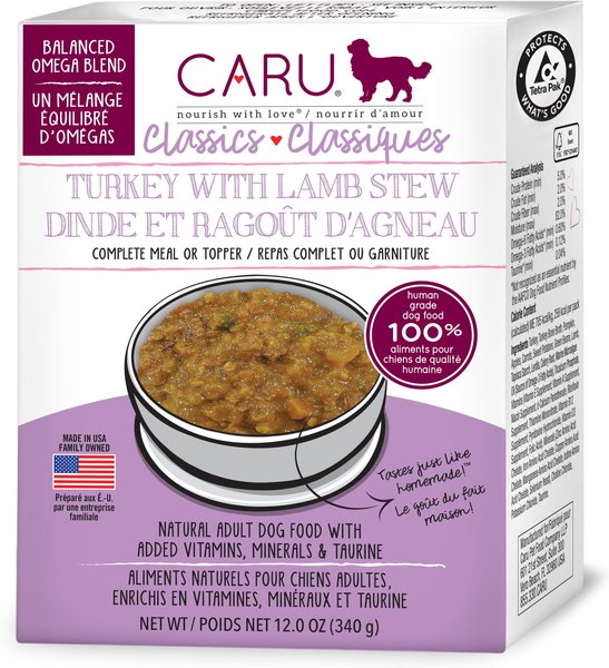 Caru Real Turkey with Lamb Stew Grain-Free Wet Dog Food, 12.5-oz, case of 12 slide 1 of 10