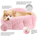 Best Friends by Sheri OrthoComfort Sherpa Bolster Cat & Dog Bed, Pink, Standard
