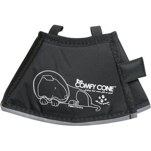 Comfy Cone E-Collar for Dogs & Cats, Black, X-Small