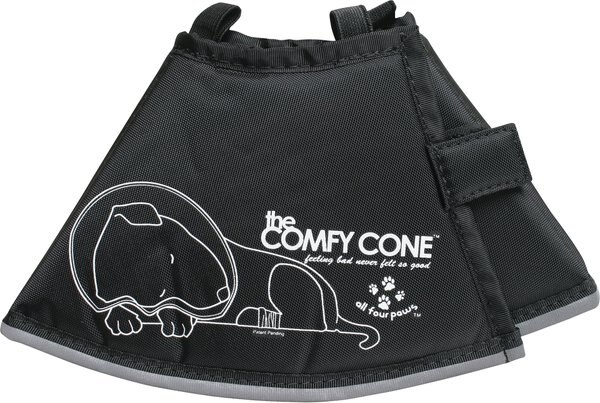 Comfy Cone E-Collar for Dogs & Cats, Black, Small slide 1 of 11