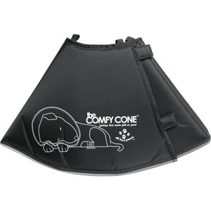 Comfy Cone E-Collar for Dogs & Cats, Black, Large