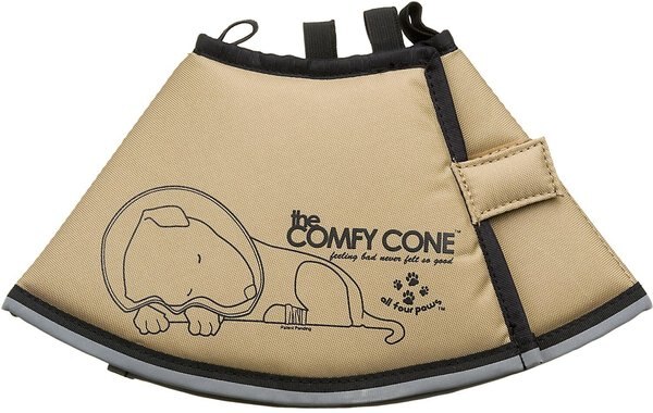 Comfy Cone E-Collar for Dogs & Cats, Tan, Small slide 1 of 9
