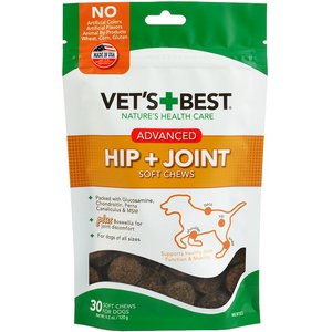 Vet's Best Advanced Chicken Flavored Soft Chews Joint Supplement for Dogs, 30 count