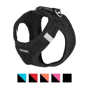 Best Pet Supplies Voyager Black Base Mesh Dog Harness, Black Trim, X-Small