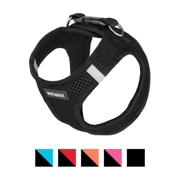 Best Pet Supplies Voyager Black Base Mesh Dog Harness, Black Trim, Medium slide 1 of 10