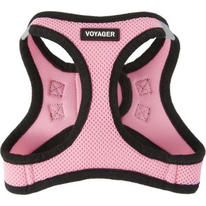 Best Pet Supplies Voyager Black Trim Mesh Dog Harness, Pink, Small