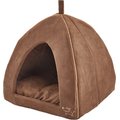 Best Pet Supplies Modern Triangular Tent Bed, Dark Brown