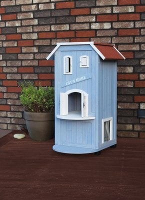TRIXIE 3-Story Outdoor Wooden Cat House, slide 1 of 1