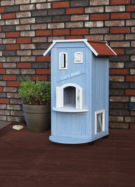 TRIXIE 3-Story Outdoor Wooden Cat House slide 1 of 6