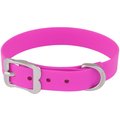 Red Dingo Vivid PVC Dog Collar, Hot Pink, Medium: 13 to 16.5-in neck, 4/5-in wide