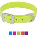 Red Dingo Vivid PVC Dog Collar, Lime, Large: 16 to 20-in neck, 1-in wide