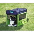 Guardian Gear Single Door Collapsible Soft-Sided Dog Crate, Green/Blue, 31 inch