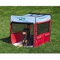 Guardian Gear Single Door Collapsible Soft-Sided Dog Crate, Red/Blue, 42 inch