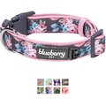 Blueberry Pet Floral Prints Polyester Dog Collar, Rose, Medium: 14.5 to 20-in neck, 3/4-in wide