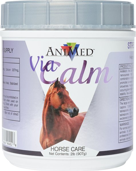 AniMed Via-Calm Calming Powder Horse Supplement, 2-lb tub slide 1 of 3