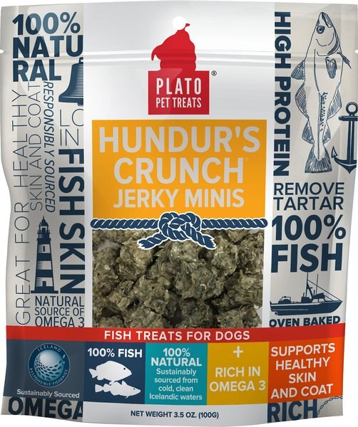 Plato Hundur's Crunch Fish Jerky Mini's Dog Treats, 3.5-oz slide 1 of 8